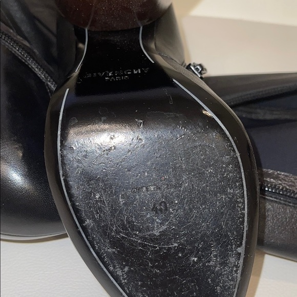 GIVENCHY Calf High Leather Boots Sz 40 - Picture 7 of 8